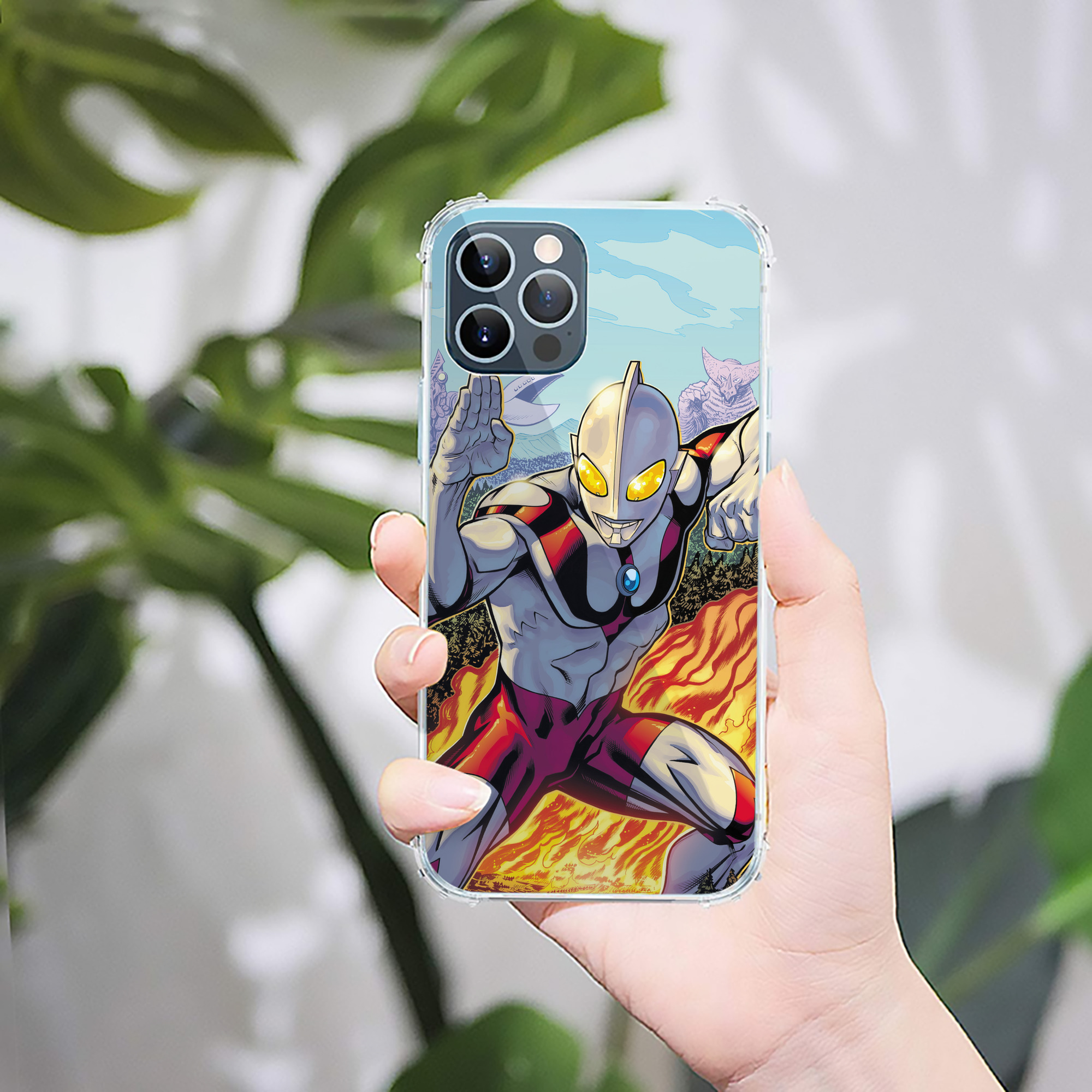 （画像用） ウルトラマン Ultraman 【iPhone 12シリーズ対応】透明スマホケース（クリアソフトケース）